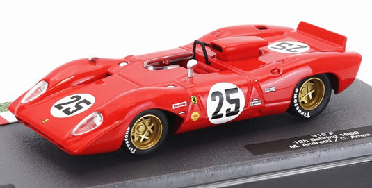FERRARIフェラーリ 312P 3.0L スパイダー チーム SEFAC No.25 2位 セブリング12時間 1969 レッド CENTAURIA-FERRARI-RACING-COLLECTION / EDICOLA 1/43 ミニカー