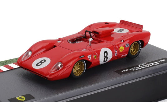 FERRARIフェラーリ 312P スパイダー No.8 2位 スパフランコルシャン1000km 1969 レッド / EDICOLA 1/43 ミニカー