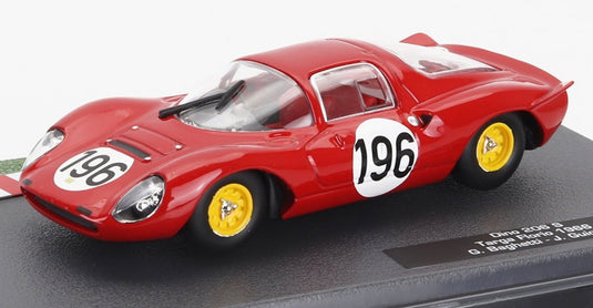 FERRARIフェラーリ ディーノ 206S クーペ チーム SEFAC No.196 2位 タルガ フローリオ 1966 レッドホワイト CENTAURIA-FERRARI-RACING-COLLECTION / EDICOLA 1/43 ミニカー