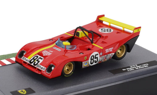 FERRARIフェラーリ 312P SPIDER N 85 1972年ワトキンズグレン6h優勝 J.ICKX レッドイエロー / EDICOLA 1/43 ミニカー