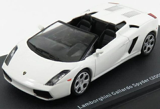 LAMBORGHINIランボルギーニ GALLARDO SPIDER 2005 ホワイト LAMBORGHINI-COLLECTION-F-A-B-B-R-I / EDICOLA 1/43 ミニカー