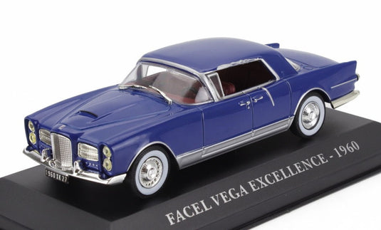FACEL VEGAファセルヴェガ EXCELLENCE 1960 ブルー AUTO-CLASSICHE-COLLECTION / EDICOLA 1/43 ミニカー