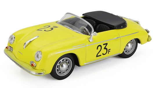 PORSCHEポルシェ 356 A CARRERA SPEEDESTER SPIDER N 23f OPEN 1955 イエロー PORSCHE-COLLECTION-DEAGOSTINI / EDICOLA 1/43 ミニカー