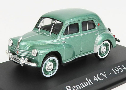 Renaultルノー 4CV 1954 グリーンメタリック AUTO-INDIMENTICABILI-RBA-MONDADORI / EDICOLA 1/43 ミニカー