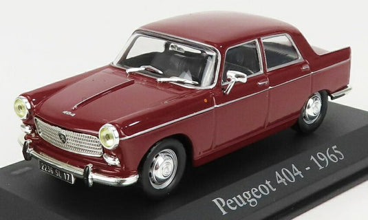 Peugeotプジョー 404 1965 ボルドー AUTO-INDIMENTICABILI-RBA-MONDADORI / EDICOLA 1/43 ミニカー