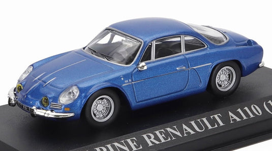 RENAULTルノー ALPINEアルピーヌ A110 1973 SILVER WHEELSシルバーホイール ブルーメタリック / EDICOLA 1/43 ミニカー