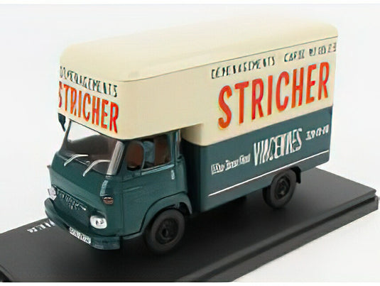 SAVIEM - SG2 MB35 TRUCK VAN DEMENAGEMENTS GARDE MEUBLES STRICHER 1972 - BLUE CREAM/EDICOLA 1/43模型モデルキット