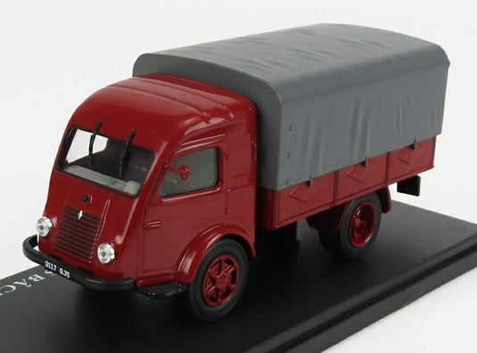 Renaultルノー 2トン トラック 幌付き 荷台 1947 レッドグレー HACHETTE-UTILITAIRES-RENAULT-COLLECTION / EDICOLA 1/43 ミニカー