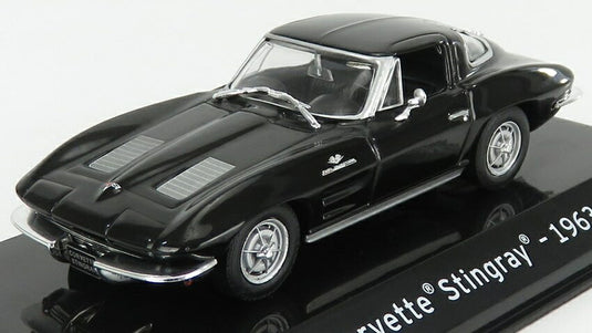 CHEVROLETシボレー CORVETTE STINGRAYコルベットスティングレイ 1963 ブラック CLASSIC-GT-SUPERCARS-COLLECTION-CENTAURIA / EDICOLA 1/43 ミニカー