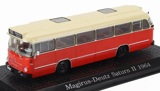 MAGIRUS DEUTZマギルスドイツ SATURN II AUTOBUSサターンIIバス 1957 レッドクリーム ATLAS-BUS-COLLECTION / EDICOLA 1/72 ミニカー