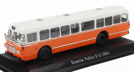 SCANIAスカニア VABIS D11 AUTOBUS VABIS D11バス 1969 オレンジホワイト ATLAS-BUS-COLLECTION / EDICOLA 1/72 ミニカー
