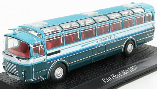 VAN HOOLバンホール 306 AUTOBUS 306バス 1958 2トーンブルー ATLAS-BUS-COLLECTION / EDICOLA 1/72 ミニカー
