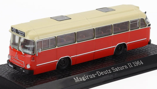MAGIRUS DEUTZマギルスドイツ SATURN II AUTOBUSサターンIIバス 1957 レッドクリーム ATLAS-BUS-COLLECTION / EDICOLA 1/72 ミニカー