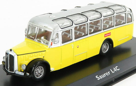 SAURERザウラー L4C AUTOBUS L4Cバス 1959 イエローシルバー CLASSIC-COACHES-COLLECTION / EDICOLA 1/72 ミニカー