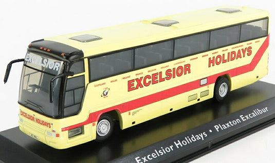 PLAXTONプラクストン EXCALIBUR AUTOBUS EXCELSIOR HOLIDAYS 1991 YELLOW RED CLASSIC-COACHES-COLLECTION / EDICOLA 1/72 ミニカー