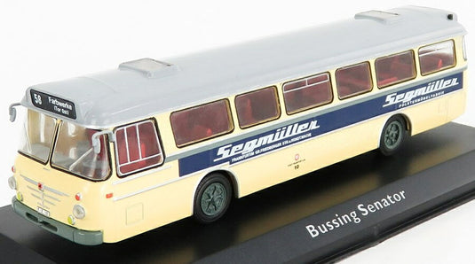 BUSSINGビュッシング SENATOR AUTOBUS SEGMULLER 1966 CREAM SILVER CLASSIC-COACHES-COLLECTION / EDICOLA 1/72 ミニカー