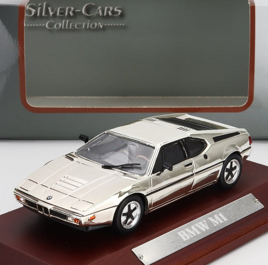 BMWビーエムダブリュー M1 COUPE 1978 CHROME AUTO-DA-LEGGENDA-SILVER-CARS-COLLECTION - DEAGOSTINI / EDICOLA 1/43 ミニカー