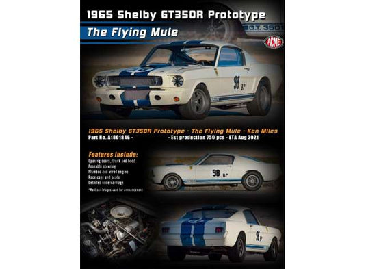 1965 Shelby GT350R #98BP ザ・フライングミュール プロトタイプ ケン・マイルズ/ACME 1/18ミニカー 996台限定