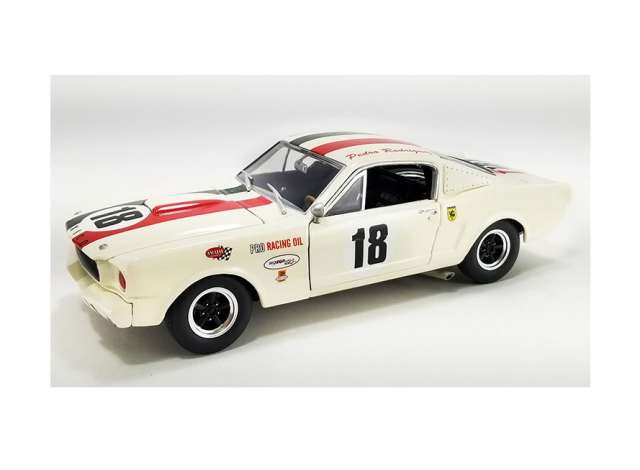1965 シェルビー GT350R #18 ペドロ・ロドリゲス ホワイト/ Acme  1/18 ミニカー