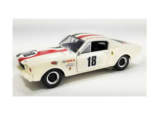 1965 シェルビー GT350R #18 ペドロ・ロドリゲス ホワイト/ Acme  1/18 ミニカー