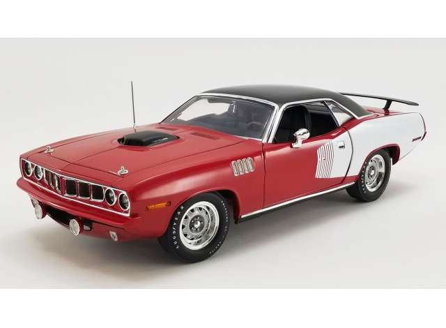 1971 Plymouth Hemi Cuda ラリーレッドホワイトブラック/ACME 1/18ミニカー 750台限定