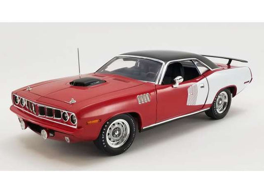1971 Plymouth Hemi Cuda ラリーレッドホワイトブラック/ACME 1/18ミニカー 750台限定