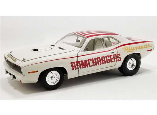 1970 Plymouth Cuda スーパーストック ラムチャージャーズ ホワイトレッド/ACME 1/18ミニカー 750台限定