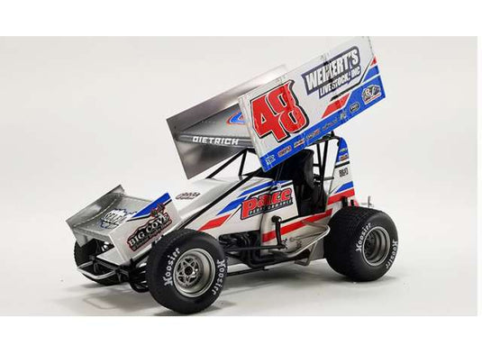 2022 #48 ダニー・ディートリッヒ Weikert's LivestockSweeney スプリントカー ホワイトブルーレッド/ACME 1/18ミニカー