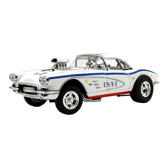 【予約】2026年発売予定 Chevroletシボレー Corvetteコルベット Gasser USA-1 1961 ホワイト 限定版 / ACME 1/18 ミニカー