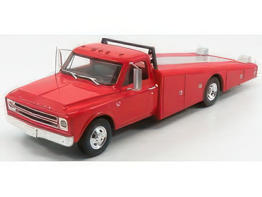 CHEVROLET C30 TRUCK RAMP CAR TRANSPORTER 1967 RED/ACME 1/18ミニカー