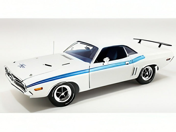 【予約】2025年発売予定DODGE CHALLENGER R/T 383 MAGNUM COUPE 1971 ホワイト ライトブルー/ACME 1/18ミニカー