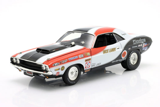 Dodgeダッジ Challengerチャレンジャー 1970 ホワイト/レッド/ブラック Dick Landy仕様 / ACME 1/18 ミニカー
