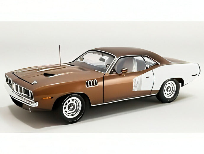【予約】2025年発売予定PLYMOUTH CUDA 340 COUPE 1971 ブラウンメタリック ホワイト/ACME 1/18ミニカー