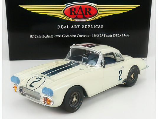 CHEVROLET CORVETTE C1 COUPE 4.6L V8 TEAM B.S. CUNNINGHAM N 2 24h MANS 1960 D.THOMPSON F.WINDRIDGE WHITE BLUE/ACME 1/18ミニカー