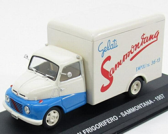 FIATフィアット 615 VAN FRIGO SAMMONTANA 1957 VERY LIGHT YELLOW BLUE VEICOLI-PUBBLICITARI-D'EPOCA-COLLECTION / EDICOLA 1/43 ミニカー