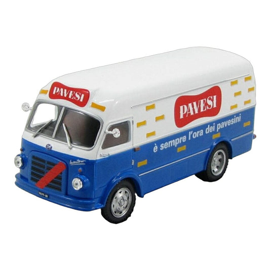OM Fiatフィアット Leoncino Furgone Vanバン Pavesi 1960 ホワイトブルー / EDICOLA 1/43 ミニカー