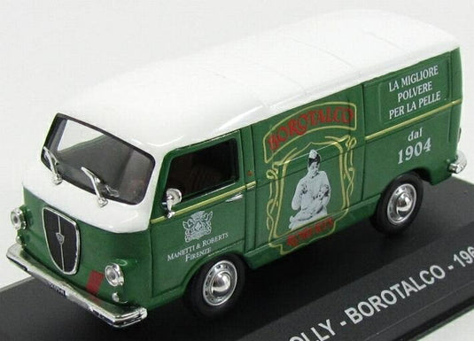 LANCIAランチア JOLLY BOROTALCO VAN 1961 GREEN WHITE VEICOLI-PUBBLICITARI-D'EPOCA-COLLECTION / EDICOLA 1/43 ミニカー