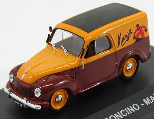 FIATフィアット 500 C VAN FURGONCINO MARGA 1950 YELLOW BROWN VEICOLI-PUBBLICITARI-D'EPOCA-COLLECTION / EDICOLA 1/43 ミニカー