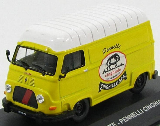 Renaultルノー ESTAFETTE VAN PENNELLI CINGHIALE 1974 イエローホワイト VEICOLI-PUBBLICITARI-D'EPOCA-COLLECTION / EDICOLA 1/43 ミニカー