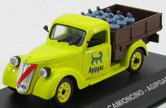 Fiatフィアット 1100 ELR CAMIONCINO PICK UP AGIPGAS 1954 イエローブラウン VEICOLI-PUBBLICITARI-D'EPOCA-COLLECTION / EDICOLA 1/43 ミニカー