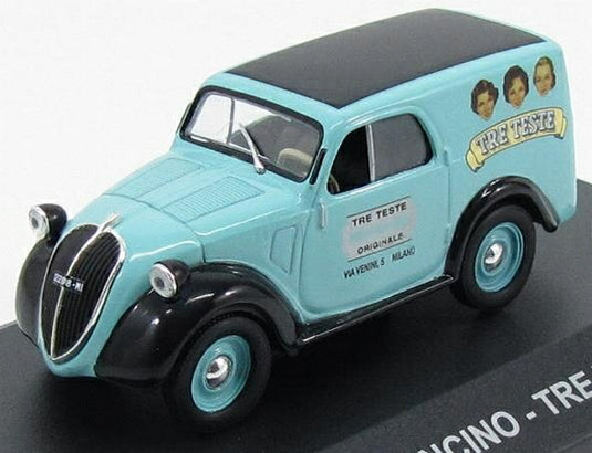 Fiatフィアット 500A FURGONCINO VAN TRE TESTE 1948 ライトブルーブラック VEICOLI-PUBBLICITARI-D'EPOCA-COLLECTION / EDICOLA 1/43 ミニカー