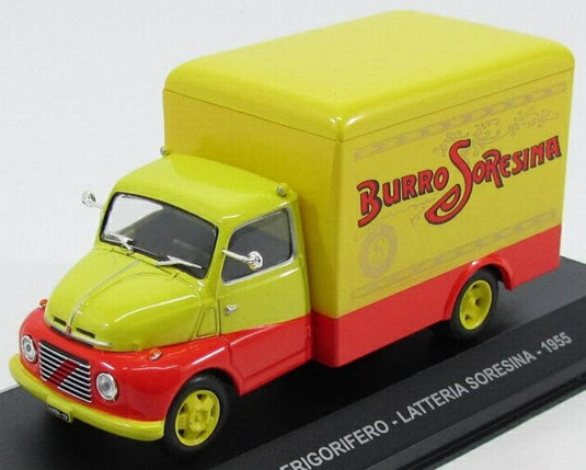 Fiatフィアット 615N TRUCK VAN FRIGORIFERO 1955 イエローレッド VEICOLI-PUBBLICITARI-D'EPOCA-COLLECTION / EDICOLA 1/43 ミニカー