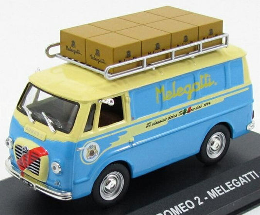 Alfa Romeoアルファロメオ ROMEO 2 VAN 1956 ライトブルーイエロー VEICOLI-PUBBLICITARI-D'EPOCA-COLLECTION / EDICOLA 1/43 ミニカー