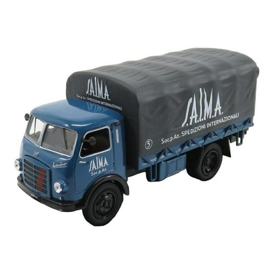 OM Fiatフィアット Leoncino Truckトラック Telonato Saima 1953 ブルーグレー / EDICOLA 1/43 トラック商用車
