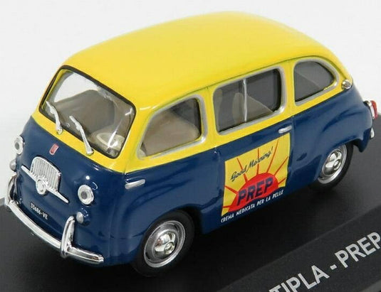 Fiatフィアット 600 MULTIPLA CREMA MEDICATA PREP 1953 ブルーイエロー VEICOLI-PUBBLICITARI-D'EPOCA-COLLECTION / EDICOLA 1/43 ミニカー