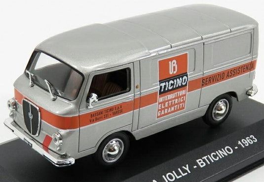 Lanciaランチア JOLLY VAN BTICINO 1963 シルバーオレンジ VEICOLI-PUBBLICITARI-D'EPOCA-COLLECTION / EDICOLA 1/43 ミニカー