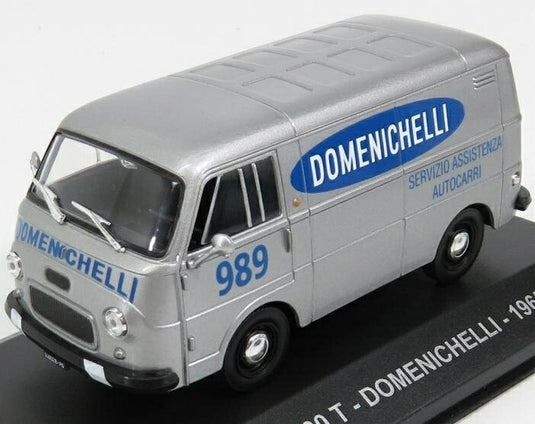 Fiatフィアット 1100T VAN SERVIZIO ASSISTENZA AUTOCARRI DOMENICHELLI 1965 シルバー VEICOLI-PUBBLICITARI-D'EPOCA-COLLECTION / EDICOLA 1/43