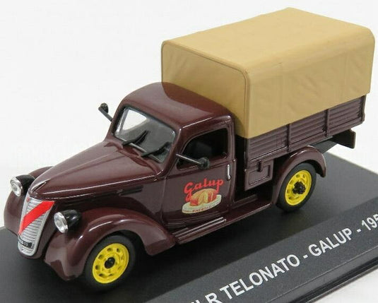 Fiatフィアット 1100 ELR PICK UP TELONATO GALUP 1951 ブラウンベージュ VEICOLI-PUBBLICITARI-D'EPOCA-COLLECTION / EDICOLA 1/43 ミニカー