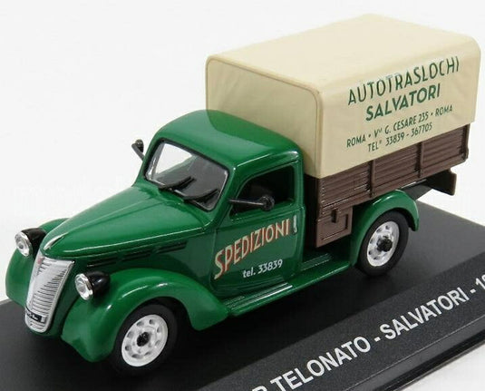 Fiatフィアット 1100 ELR PICK UP TELONATO SALVATORI 1952 グリーンブラウンベージュ VEICOLI-PUBBLICITARI-D'EPOCA-COLLECTION / EDICOLA 1/43 ミニカー