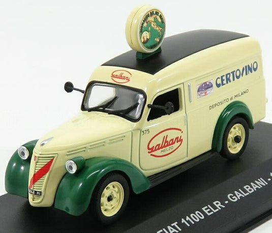 Fiatフィアット 1100 ELR VAN GALBANI CERTOSINO 1951 クリームグリーン VEICOLI-PUBBLICITARI-D'EPOCA-COLLECTION / EDICOLA 1/43 ミニカー
